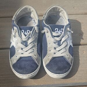 Kids Blue and White Sneakers